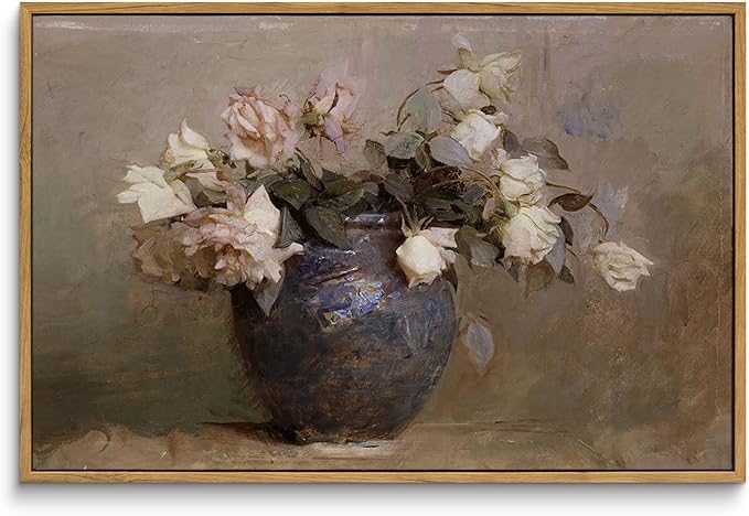 InSimSea Framed Canvas Wall Art Vintage Decor, Room Decor Large Artwork by InSimSeaArt