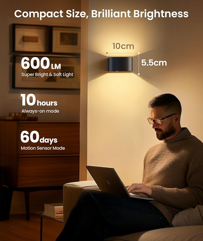 FULEN 4 Pack Motion Sensor Wall Lamp - Image 2
