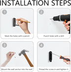 2PCS Foldable Wall Hooks, Heavy Duty Zinc Alloy Folding Wall Hooks, Folding - Image 5
