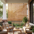 Outdoor Bamboo Blinds for Patio, Waterproof Reed Shades, Privacy Sun Shades by Unknown