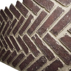 EverStone Herringbone Faux Brick Panel, 46 1/2"W x 25 1/4"H x 1"D, Merlot Color - Image 7