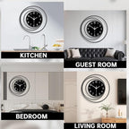 Dankeit 16inch Decorative Wall Clock, Silent Non-Ticking Quality Quartz Battery - Image 6