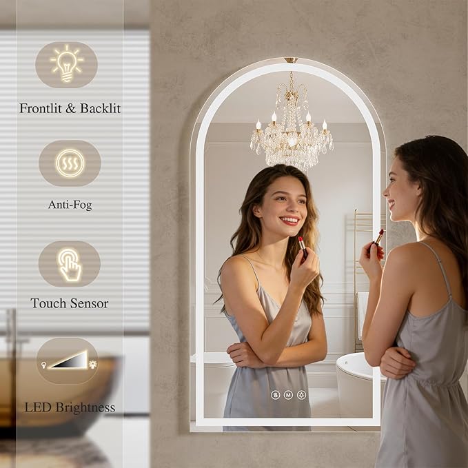Arched LED Bathroom Mirrors - Image 3
