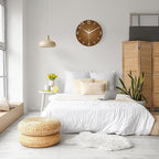 XFM Modern Wall Clock for Living Room Decor 24 Inch Large Brown Analog Wall - Image 6