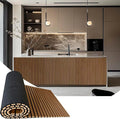 94.5 x 23.6 in Acoustic Wood Wall Panels, 3D Flexible Soundproof Absorbing by Art1