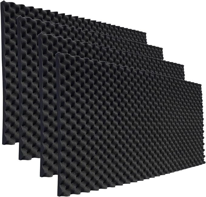 4 Pack Sound Proof Foam Panels for Walls, High Density Fire Resistant by Unknown