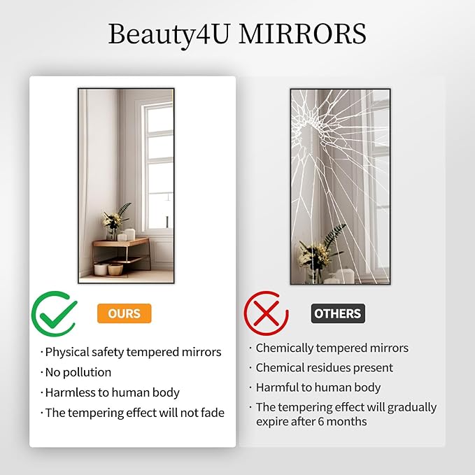 Beauty4U 71" x 32" Full Length Mirror - Image 3
