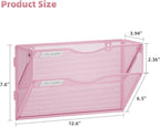 Marbrasse Wall File Holder 2-Tier Hanging Wall File Organizer, Mesh Mail Holder - Image 4