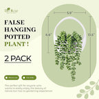 Der Rose 2 Packs Fake Hanging Plants Succulents - Image 3