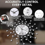 Large Wall Clock for Living Room Decor, Quiet Metal Quartz Clocks Modern Dial - Image 2