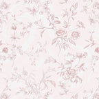 Ismoon Peel and Stick Wallpaper Floral Pink Stick on Wall Paper Vintage French by Ismoon