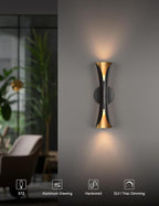 Tubicen Wall Sconces Up and Down Dimmable Black and Gold Movie Theater Sconce - Image 9