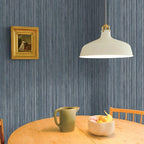 Tempaper Blue Textured Faux Grasscloth Removable Peel and Stick Wallpaper - Image 3