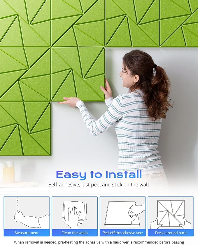 22 Pack Acoustic Panels, Sound Proof Foam Panels - Image 6