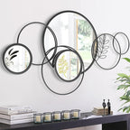 Wall Mirror Decorative, Print Round Decorative Mirrors, Large Decor Metal Wall - Image 9