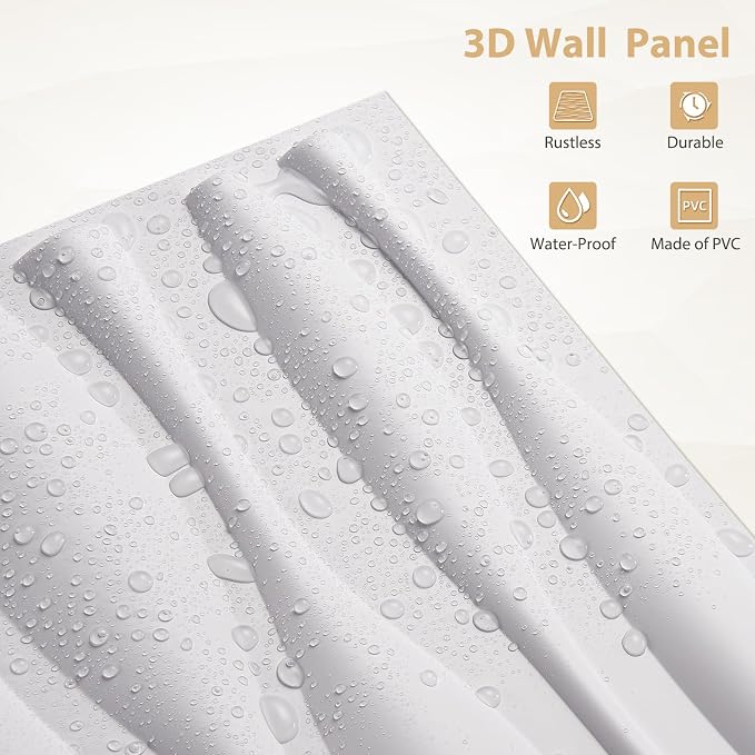 Heikki 30 Pack 3D Wall Panel for Interior Wall Décor, PVC Flower Textured Wall - Image 2