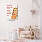 70s Pink Sexy Women Poster Funky Funny Quote Wall Art Retro Housewife Picture - Image 4