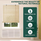 Bamboo Blinds for Interior Windows Easy to Install Bamboo Shades for Indoor - Image 2