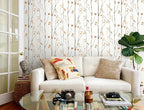 Timeet Boho Peel and Stick Wallpaper Floral Wall Paper Tree Contact Paper White - Image 4