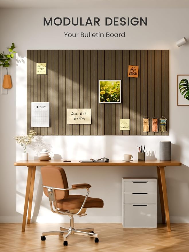 Bumusty Large Cork Board Alternative-48 x 36" Felt Bulletin Board Tiles - Image 6