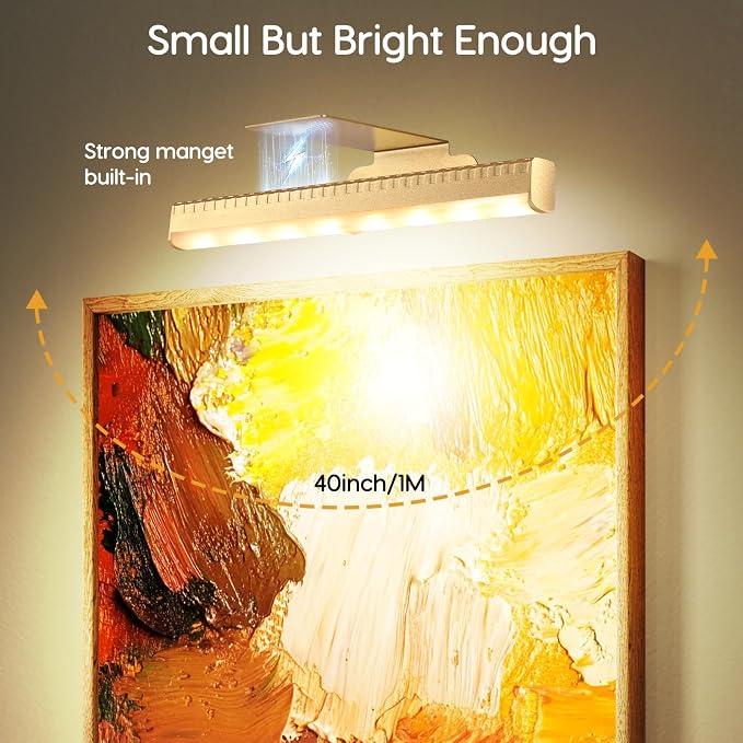 2Pcs Picture Light for Wall Dimmable, Remote Painting Light - Image 4