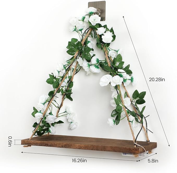 JOPSTDI Floating Shelves for Wall, Plant Wall Decor, Hanging Shelf, Cottage - Image 2
