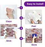 3D Faux Brick Wall Panels Peel and Stick, Small Brick-Look Textured Wall Sticker - Image 6