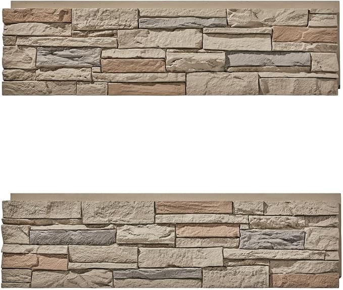 Faux Stone Wall Panels 1-Pack PU Stone Veneer Siding, Mortarless 46.25x12.88 - Image 4