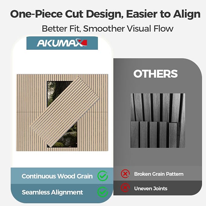 AKUMAX 4 Pack Acoustic Panels, Wood Slat - Image 6