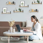 Floating Shelves, 24 Inches, Wall Mounted, Rustic Wood - Image 2