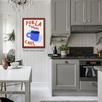 Kitchen Wall Art Por La Mañana Cafe Print Vintage Coffee Artwork Pictures - Image 4