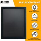 Magnetic Wall Chalkboard, Large Size 18" x 24", Rustic Wood Frame, Chalkboard - Image 2