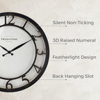 Presentime & Co 13" Farmhouse Series Wall Clock, Vintage Style, Retro Clock - Image 2