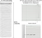 YIIBAII Mini Blinds Suitable for 22" W x 64" H Windows 1" Aluminum Horizontal - Image 6