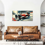 Large Abstract Car Posters F1 Wall Art Vintage Formula 1 Racing Canvas Prints - Image 2