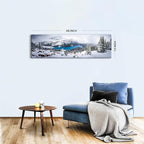 Snow Mountain Canvas Wall Art White Clouds Misty Forest Landscape Prints - Image 6