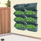 Vertical Wall Planter with 24 Pots, Hanging Garden Plant Flowerpot Holder - Image 5