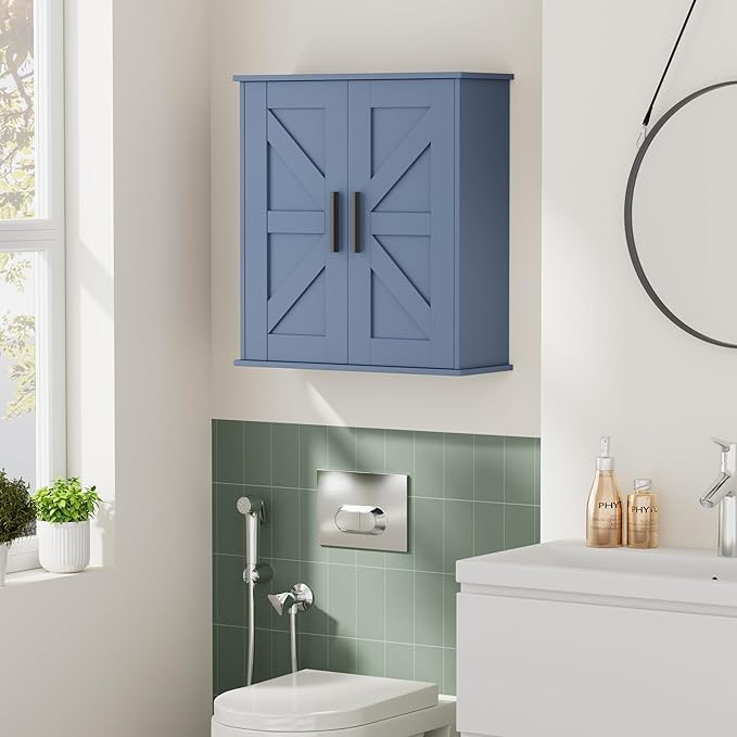 Homleke Bathroom Wall Cabinet, Over Toilet Storage Cabinet - Image 7