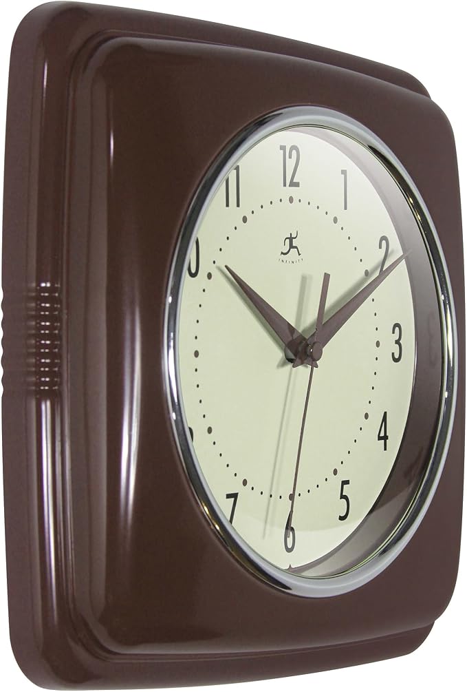 Infinity Instruments Square Retro Wall Clock - Image 2
