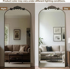 Antok Arched Full Length Mirror, Full Body Mirrors - Image 4