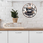 Large Kitchen Clock Decor, Decorative Coffee Wall Clocks Battery Operated - Image 3