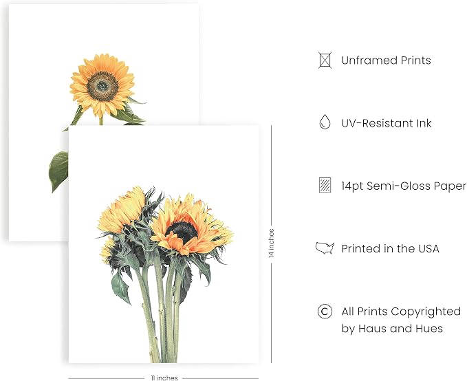 HAUS AND HUES Sunflower Wall Decor - Image 2