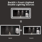 LOAAO 60X30 LED Bathroom Mirror - Image 6