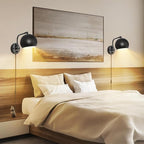 VATONI Plug in Wall Sconces, Dimmable Wall Sconce Swing Arm Wall Lights - Image 6