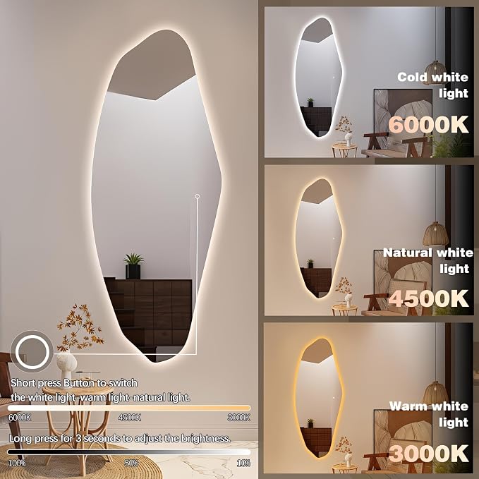 Led Mirror Full Length, Frameless Long Mirrors - Image 3
