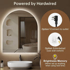 Arched Backlit Mirror Bathroom 30"x36"- Frameless LED Bathroom Mirror - Image 6