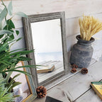 AAZZKANG Mirrors for Wall with Wooden Frame Rustic Wall Mirror Rectangular - Image 6