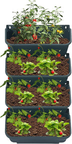 16 Pack Vertical Garden Planter, 13 inch Wall Mounted Planter - Image 4
