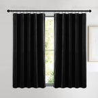 NICETOWN Black Out Velvet Curtains 54 inches Long - Image 2