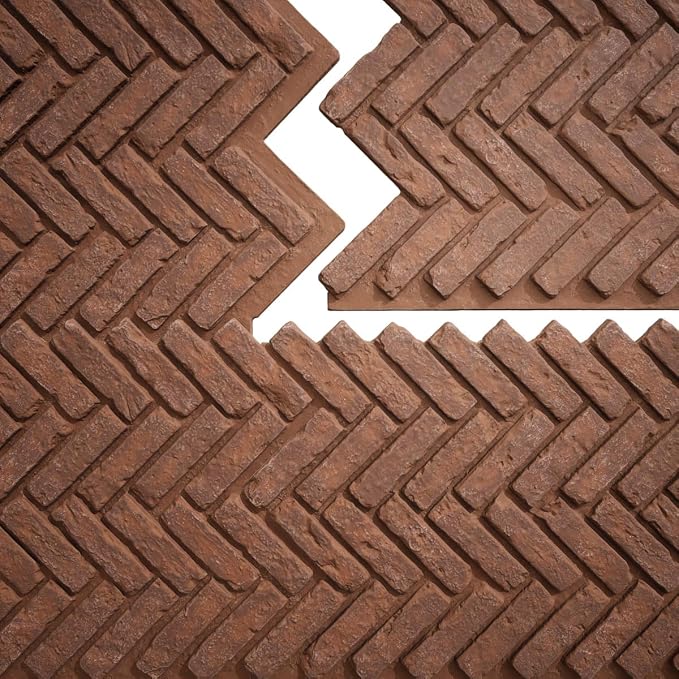 EverStone Herringbone Faux Brick Panel, 46 1/2"W x 25 1/4"H x 1"D, Pizzeria - Image 9